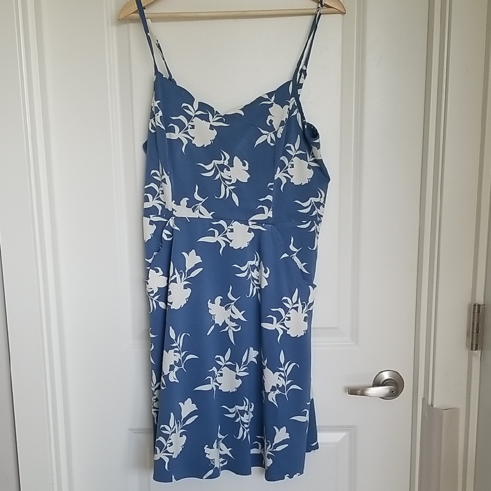 41 Hawthorn Blue and White Mini Dress